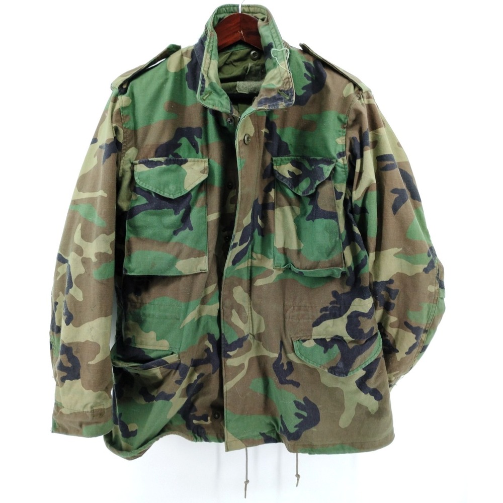 cold weather field camo coat army mens medium military jacket